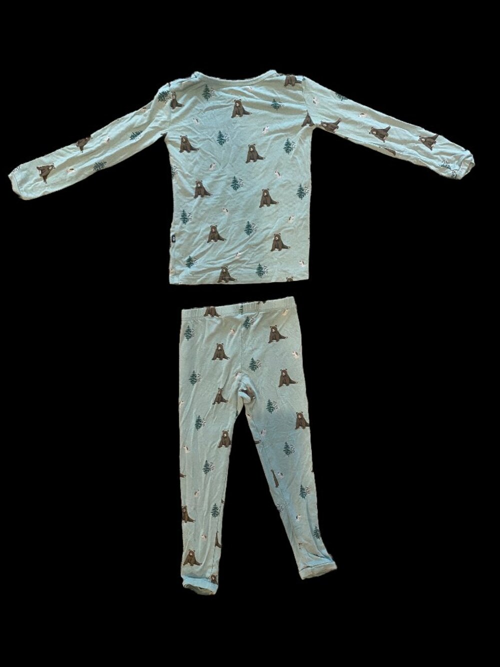 Kyte Baby Bamboo Pajama Set in Trail (Sage Green Woodland Bears) - 4T